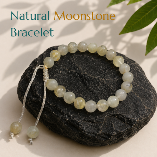 Natural Moonstone Bracelet | Intuition & New Beginnings | Adjustable Fit