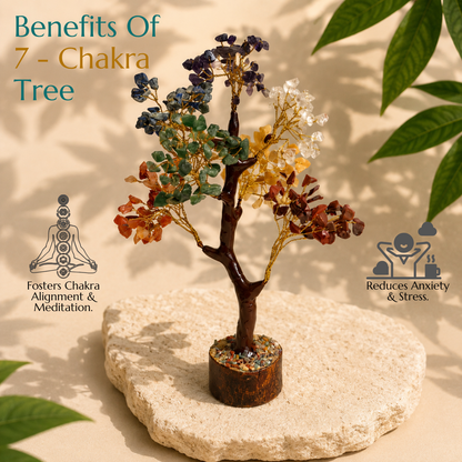 Natural 7 Chakra Crystal Tree | Symbol of Balance, Harmony & Positive Energy