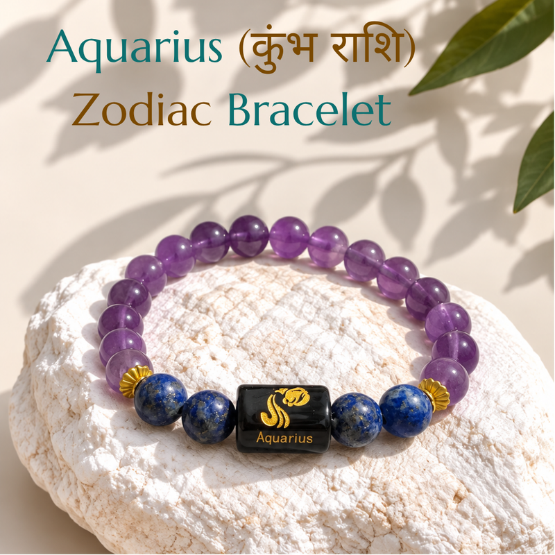Aquarius (कुंभ राशि) Crystal Bracelet