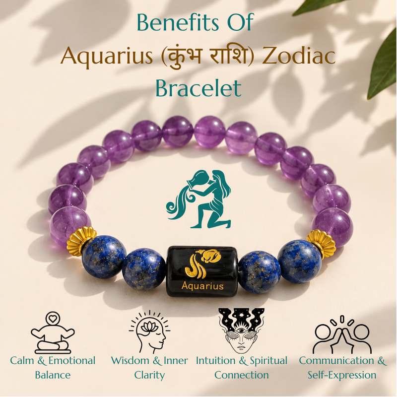 Aquarius (कुंभ राशि) Zodiac Bracelet