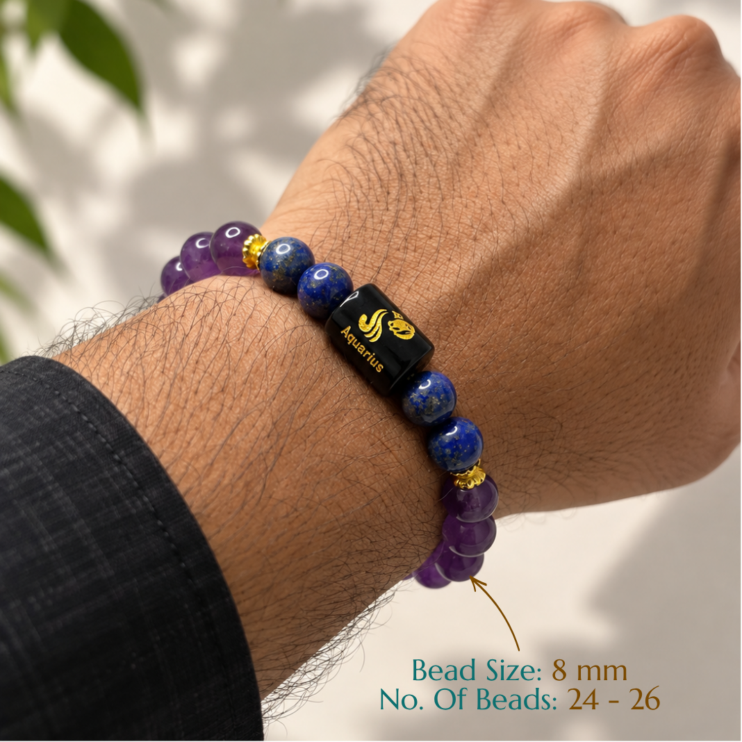 Aquarius (कुंभ राशि) Zodiac Bracelet