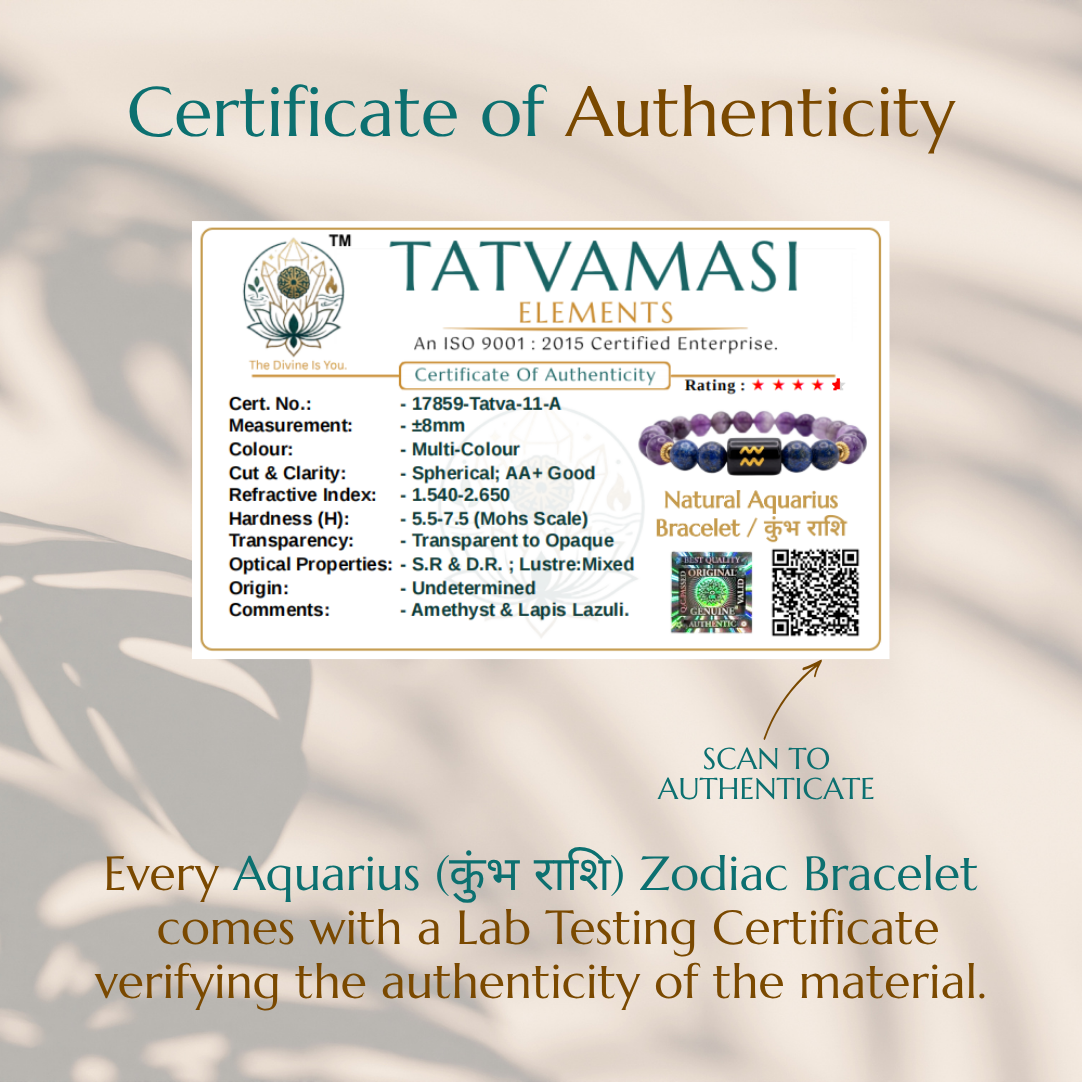 Aquarius (कुंभ राशि) Zodiac Bracelet