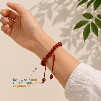 Natural Red Jasper Bracelet | Strength & Grounding | Adjustable Fit