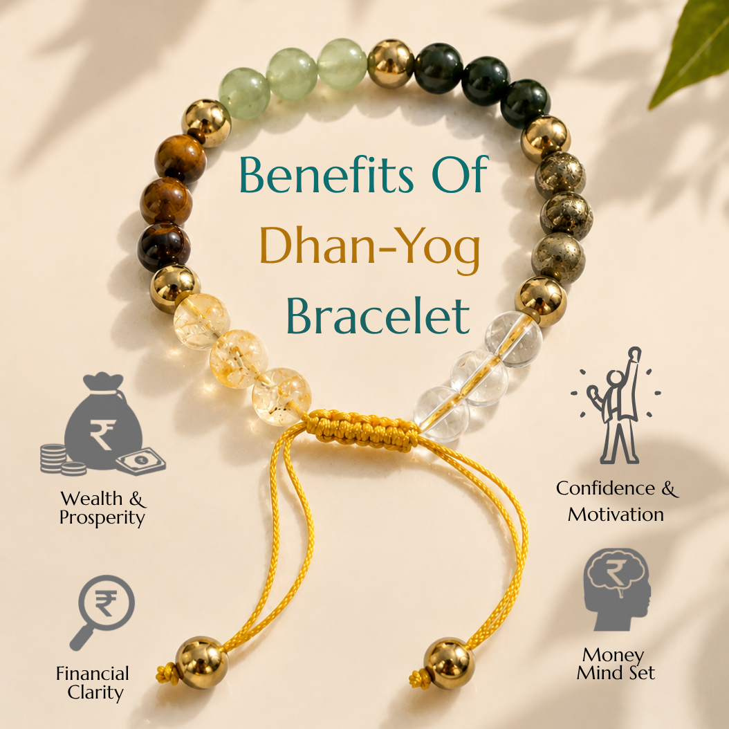 Natural Dhan yog Bracelet | Prosperity, Opportunity & Positive Growth | Adjustable Fit