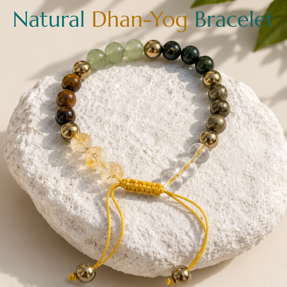 Natural Dhan yog Bracelet | Prosperity, Opportunity & Positive Growth | Adjustable Fit