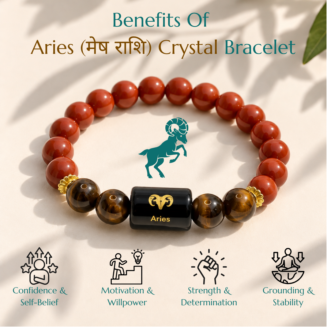 Aries (मेष राशि) Crystal Bracelet