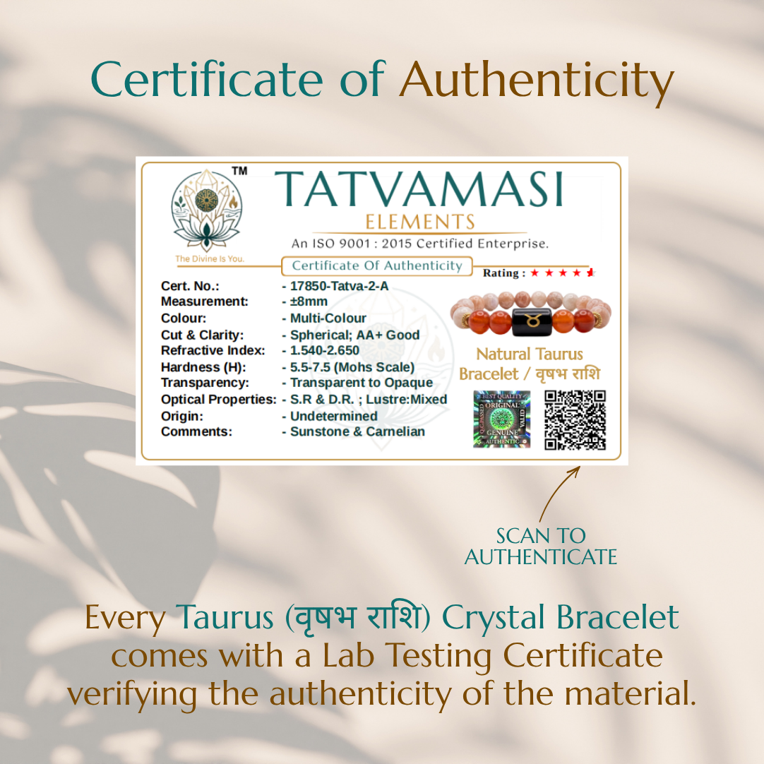 Taurus (वृषभ राशि) Crystal Bracelet