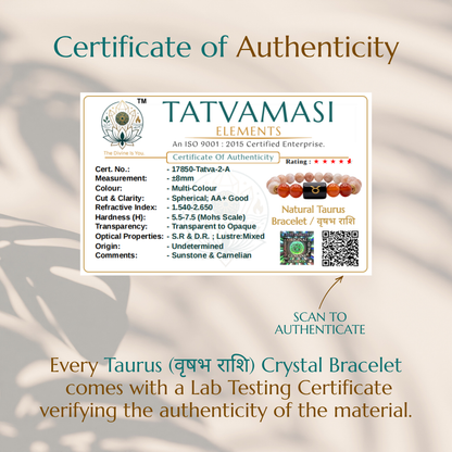 Taurus (वृषभ राशि) Crystal Bracelet