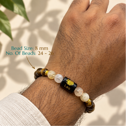 Leo (सिंह राशि) Crystal Bracelet