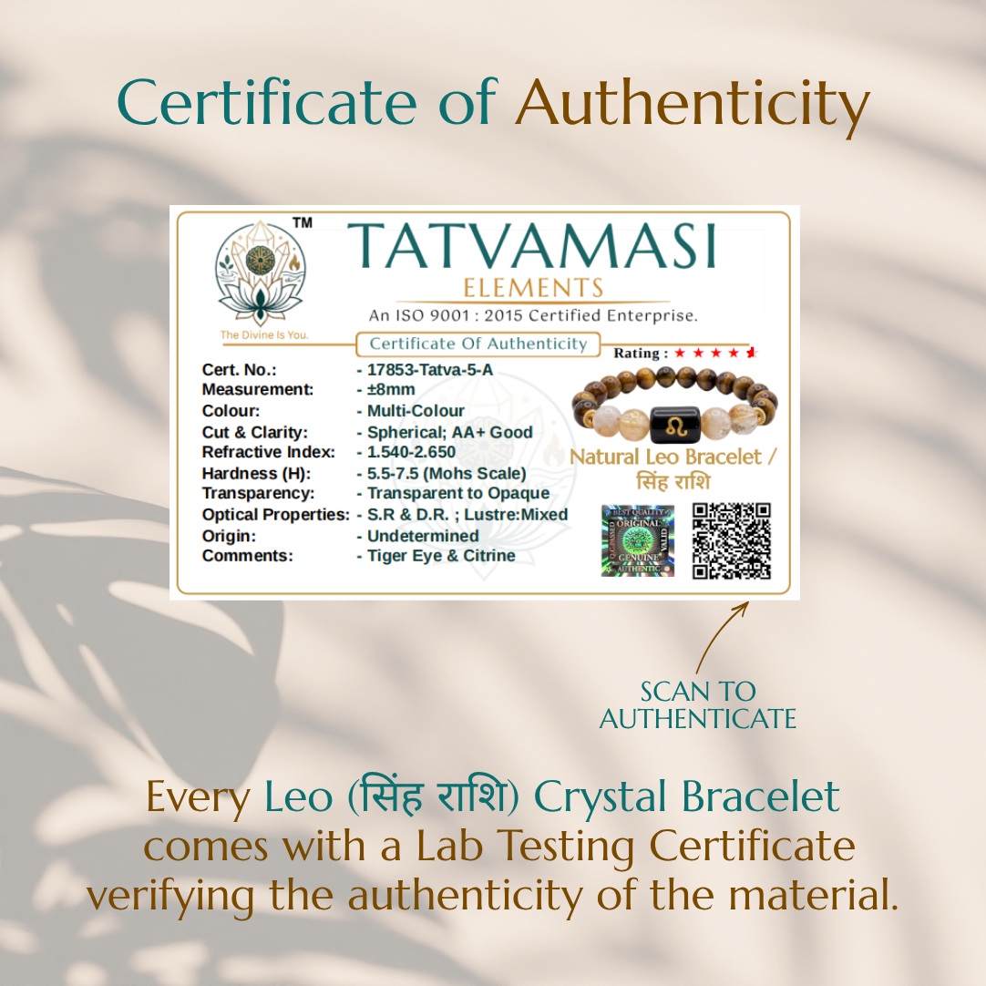 Leo (सिंह राशि) Crystal Bracelet