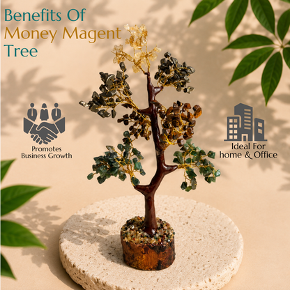 Natural Money Magnet Crystal Tree | Symbol of Prosperity, Growth & Opportunity
