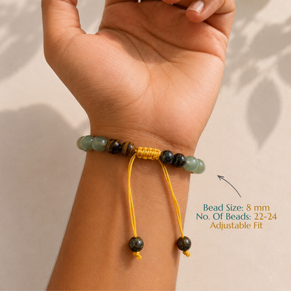 Natural Money Magnet Bracelet | Prosperity, Opportunity & Success | Adjustable Fit