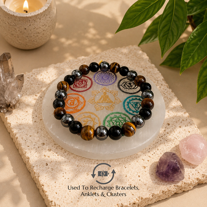 Natural Selenite Charging Plate | Crystal Cleansing & Energy Charging Station