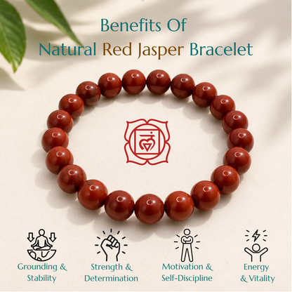 Natural Red Jasper Bracelet