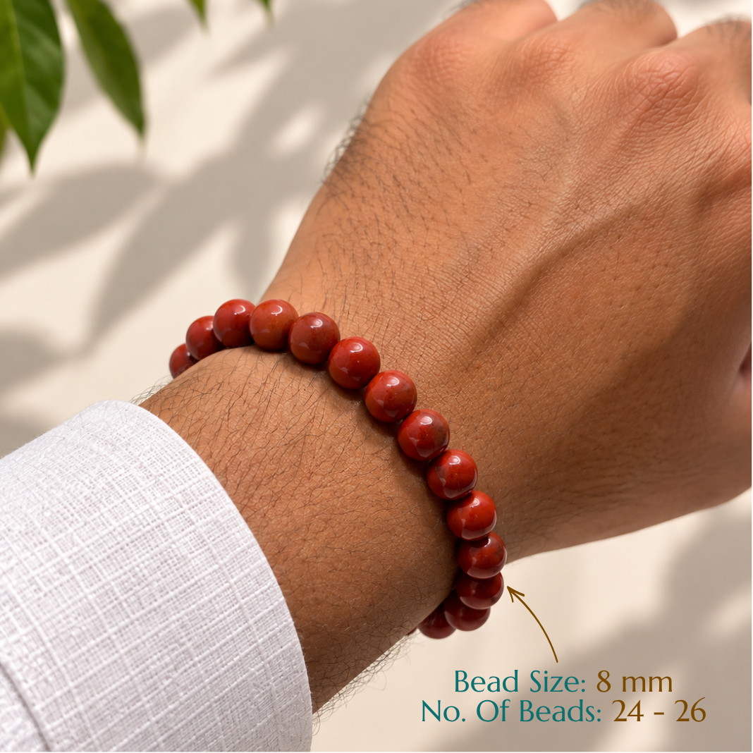 Natural Red Jasper Bracelet