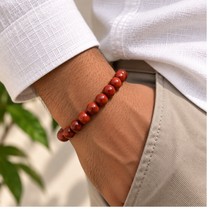 Natural Red Jasper Bracelet