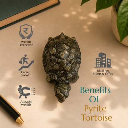 Natural Pyrite Tortoise | Prosperity, Stability & Positive Energy