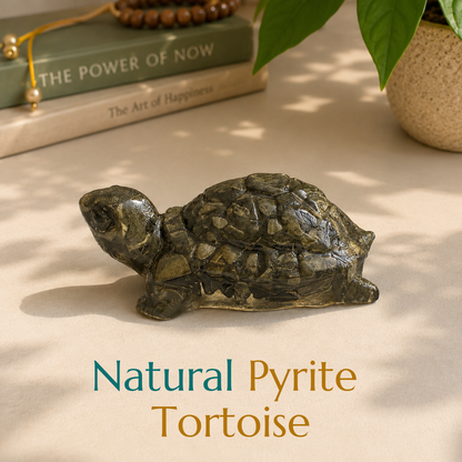 Natural Pyrite Tortoise | Prosperity, Stability & Positive Energy