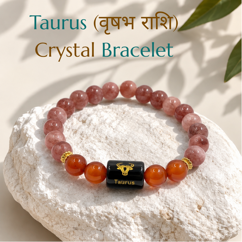 Taurus (वृषभ राशि) Crystal Bracelet