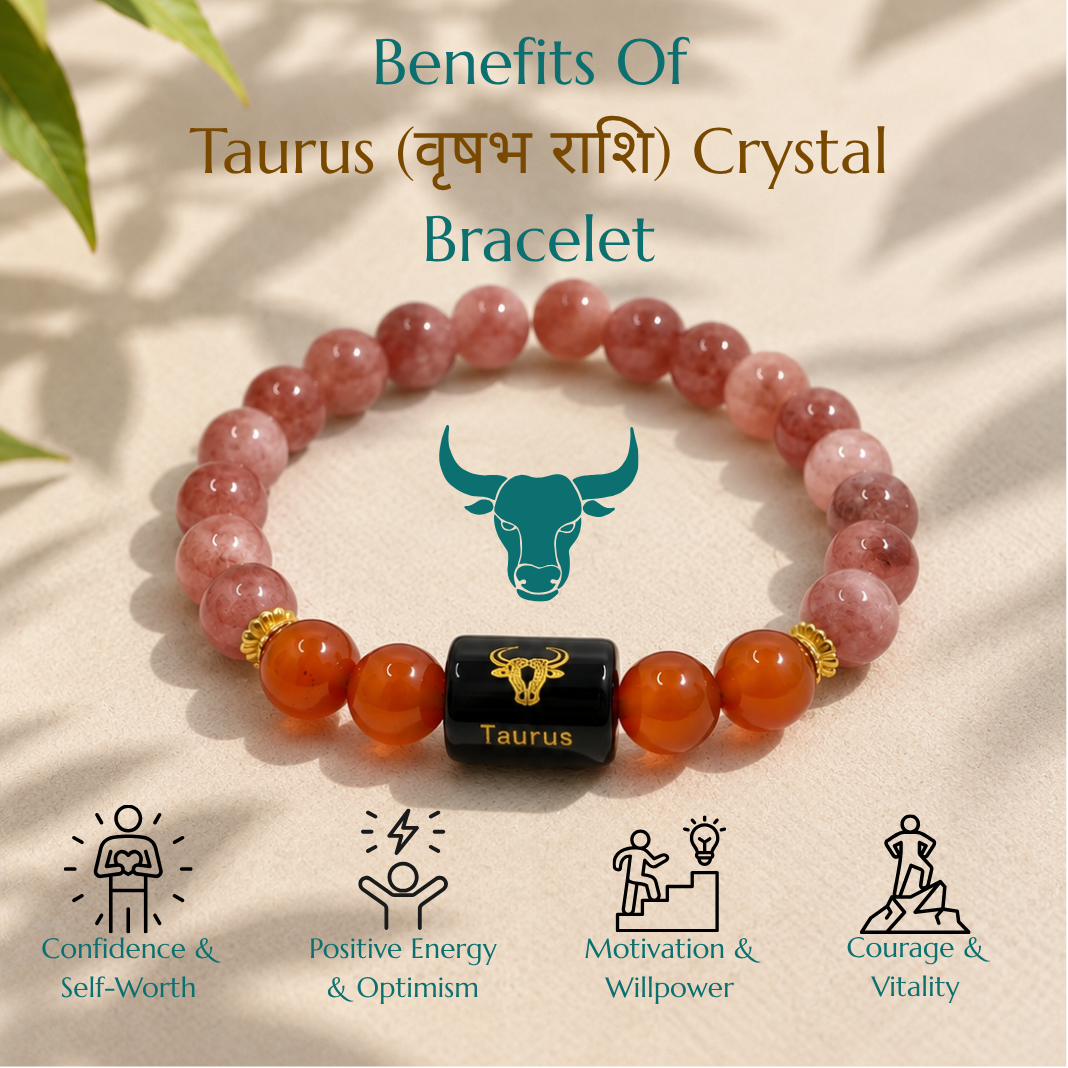 Taurus (वृषभ राशि) Crystal Bracelet
