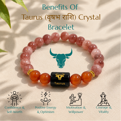 Taurus (वृषभ राशि) Crystal Bracelet