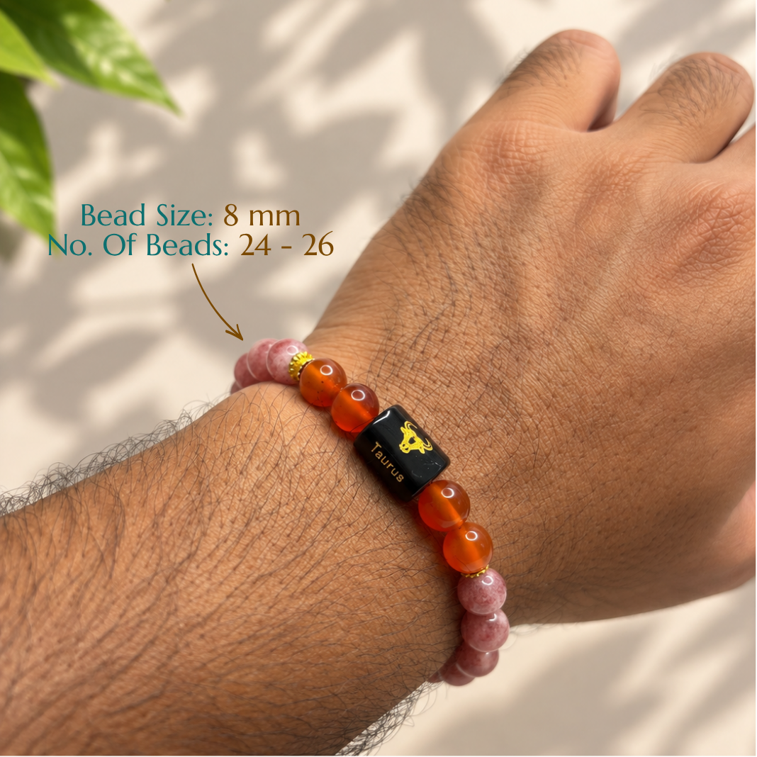 Taurus (वृषभ राशि) Crystal Bracelet
