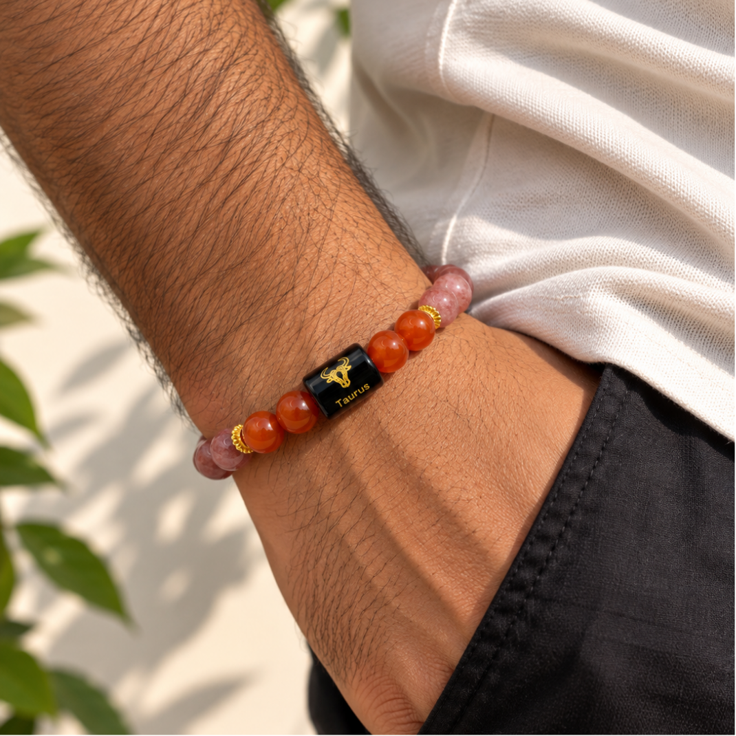 Taurus (वृषभ राशि) Crystal Bracelet