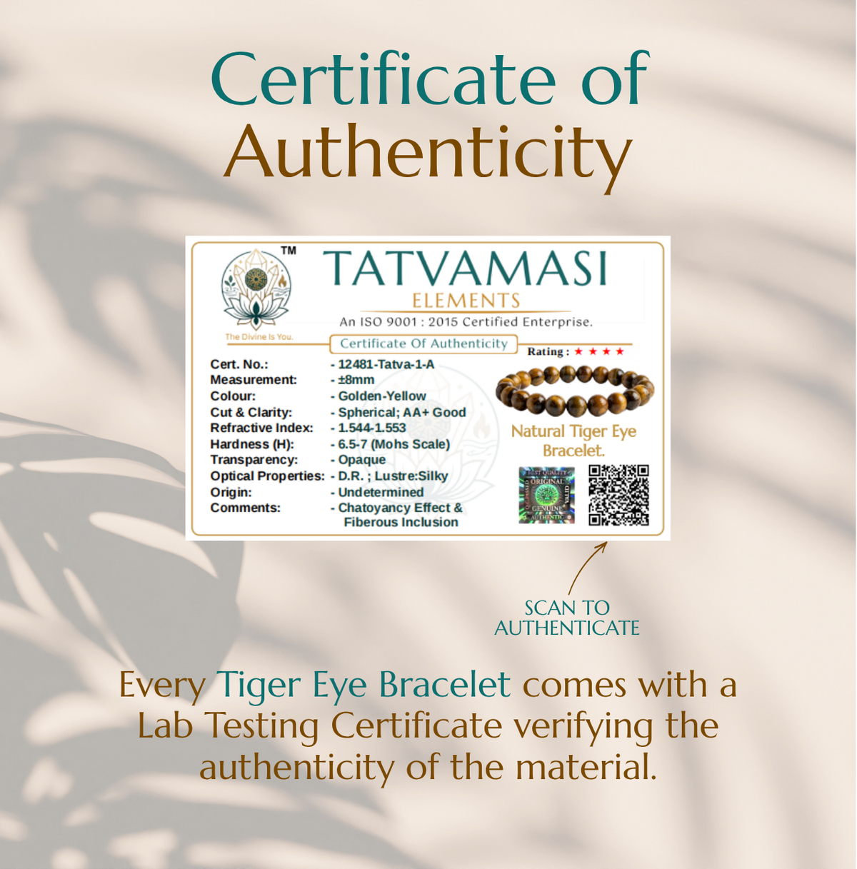 Natural Tiger Eye Bracelet