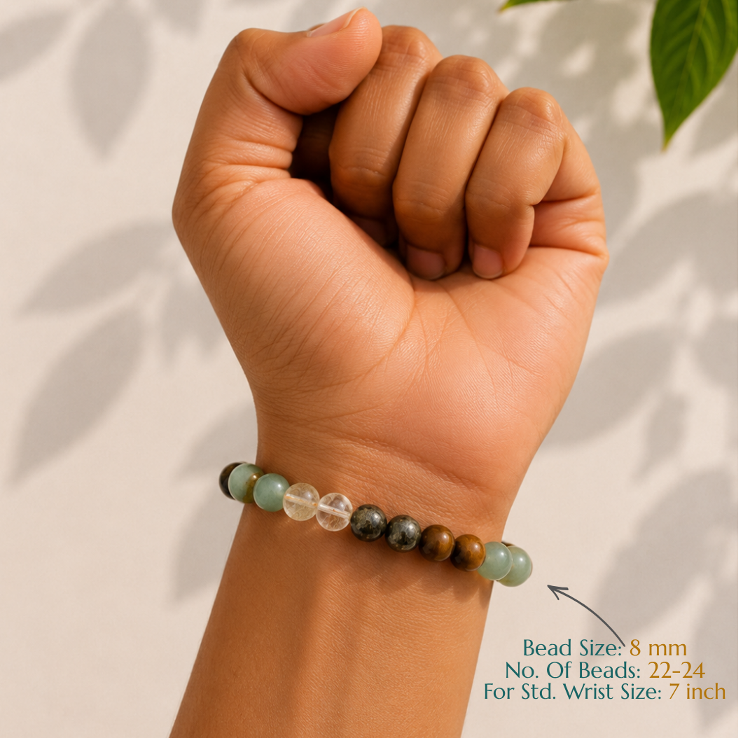 Natural Money Magnet Bracelet | Prosperity, Opportunity & Success | Elastic Fit