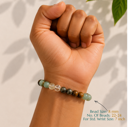 Natural Money Magnet Bracelet | Prosperity, Opportunity & Success | Elastic Fit